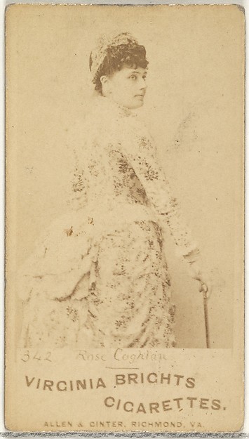 Allen & Ginter, Card 342, Rose Coghlan, from the Actors and Actresses series (N45, Type 1) for Virginia Brights Cigarettes
