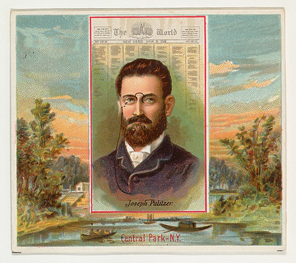 Allen & Ginter, Joseph Pulitzer, The New York World, from the American Editors series (N35) for Allen & Ginter Cigarettes