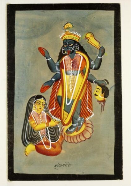 Unknown, Krishna as Kali, and Radha
