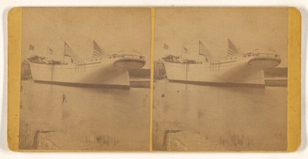 Unknown, [Ship docked in harbor]