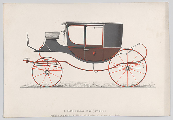 Anonymous, French, 19th century, Design for Coach or Berlin/D'Orsay