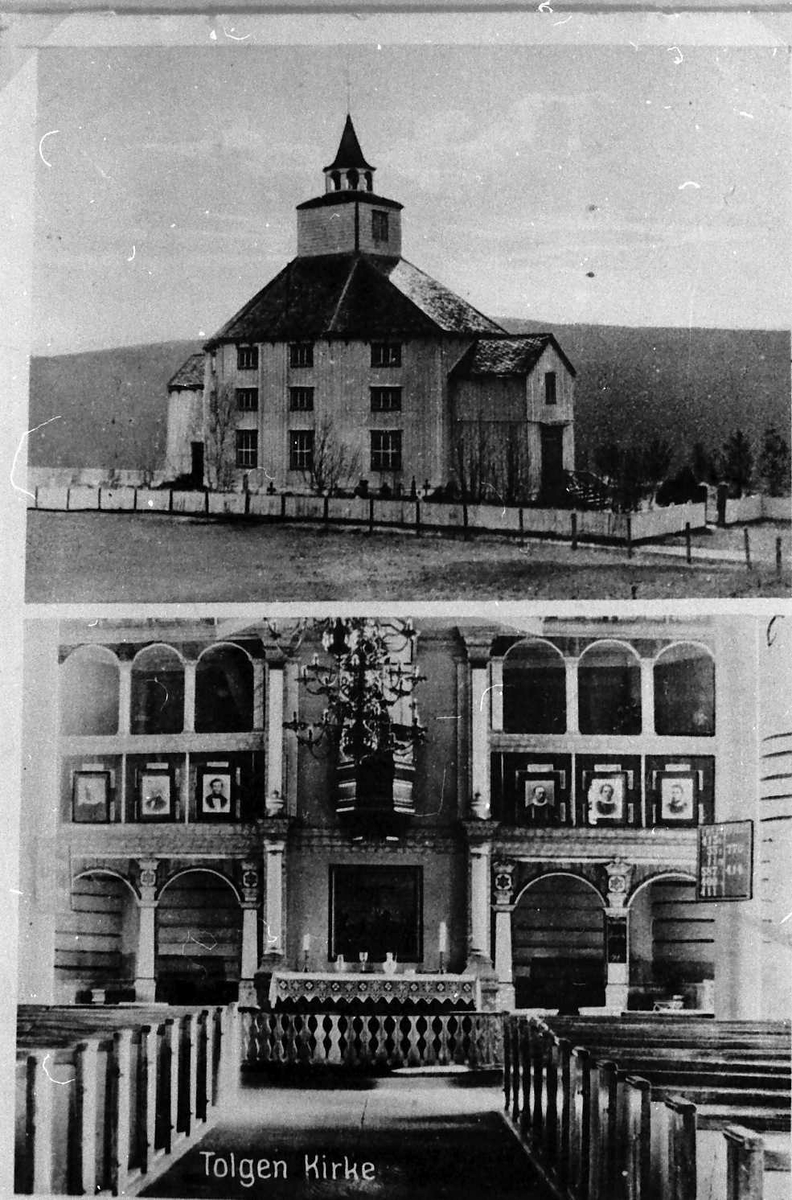 Jan Erik Øvergård, Postkort, Tolga kirke, ut og innvendig.