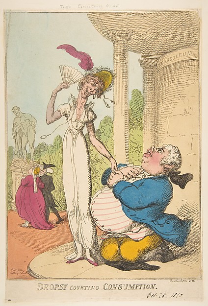 Thomas Rowlandson, Dropsy Courting Consumption