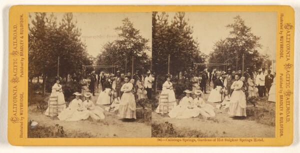 Eadweard J. Muybridge, Calistoga Springs, Gardens of Hot Sulphur Springs Hotel.