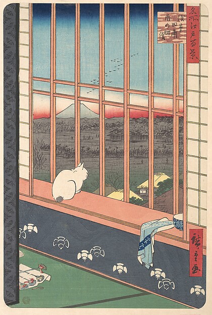 Utagawa Hiroshige, Revelers Returned from the Tori no Machi Festival at Asakusa, from the series One Hundred Famous Views of Edo
