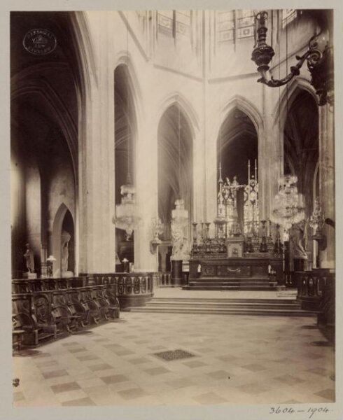 Atget, Jean-Eugène-Auguste, Interior view, St Gervais, Paris, France