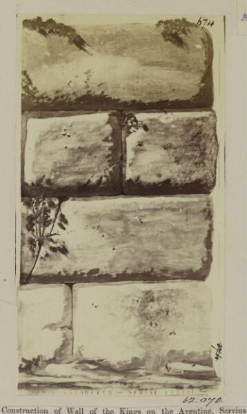 Parker, John Henry, Construction of Wall of the Kings on the Aventine, Servius Tullius (?), or Tarquinius (?), or of the Latinus (?).