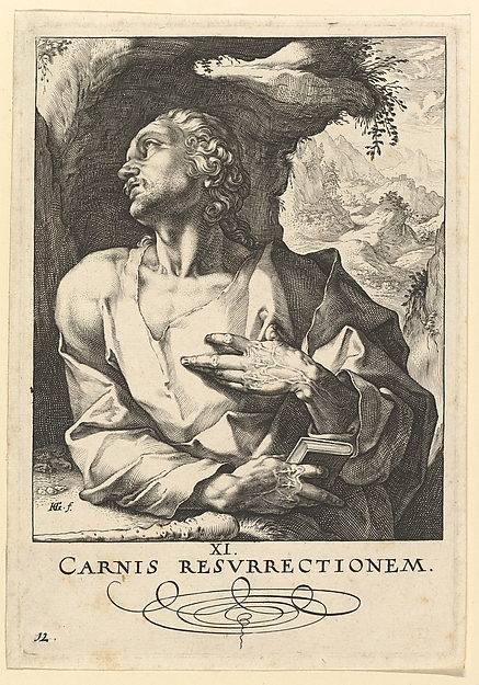 Hendrick Goltzius, St. Jude Thaddaeus, from "Christ, the Apostles and St. Paul with the Creed"