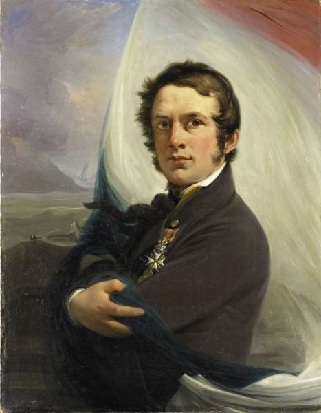 Jan Willem Pieneman, Portrait of Jacob Hobein, Rescued the Dutch Flag under Enemy Fire, 18 March 1831