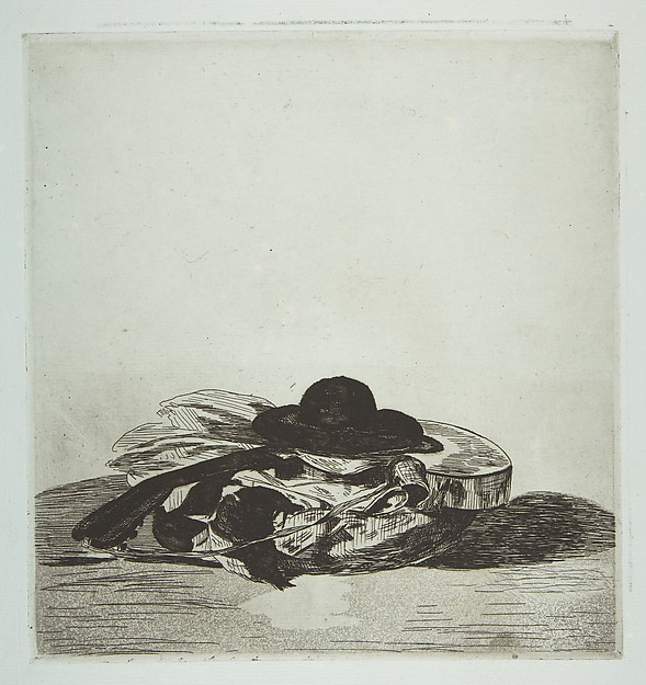 Edouard Manet, Hat and Guitar. Cover design for "Eaux-fortes par Edouard Manet," an album of fourteen etchings