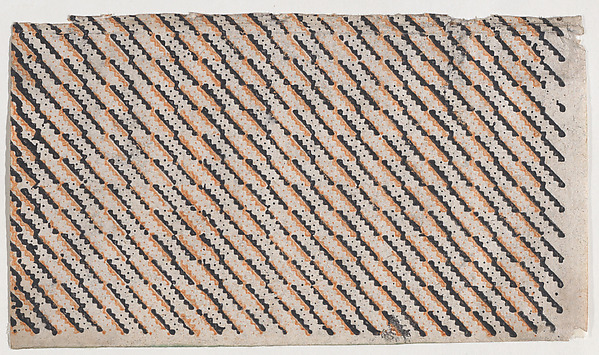 Anonymous, Sheet with diagonal stripe pattern