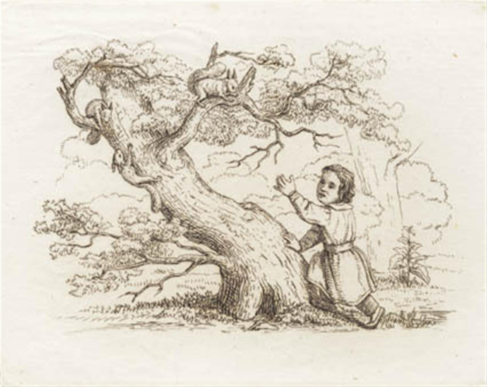 Martinus Rørbye, Illustration til "Halvhundrede Fabler for Børn" af Hey