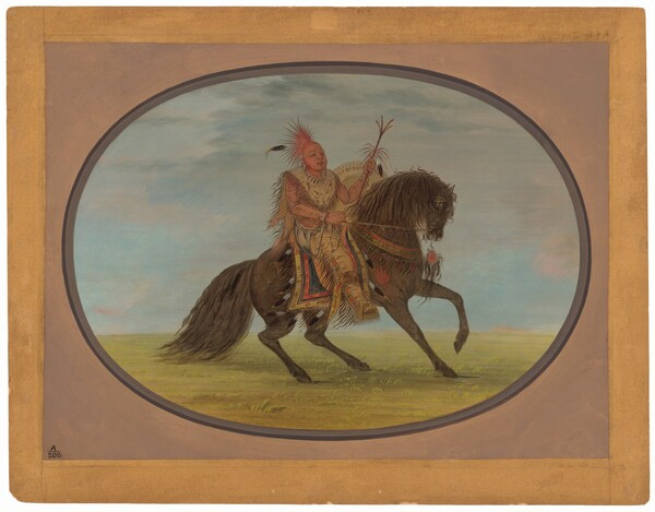 George Catlin, The Running Fox on a Fine Horse - Saukie