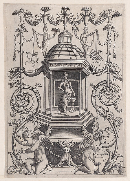 Agostino Veneziano (Agostino dei Musi), Ornamental Panel