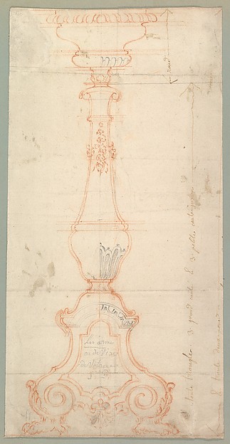 Anonymous, French, 18th century, Design for a Candlestick
