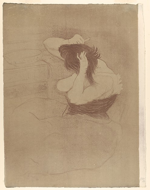 Henri de Toulouse-Lautrec, Combing Hair, from "Elles"