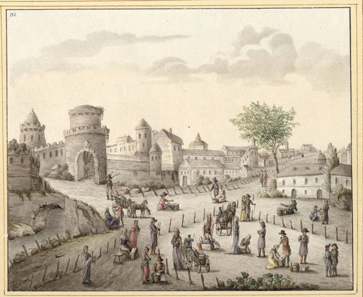 Anonym, Markt vor der Stadt