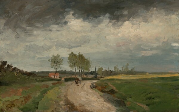 Charles-François Daubigny, Landscape, Distant Village