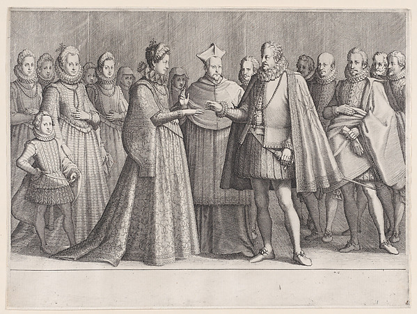 Jacques Callot, Le Mariage de Ferdinand 1er (The Marriage of Ferdinand I de'Medici), from "La Vie de Ferdinand Ier de Médicis série appelée aussi Les Batailles des Médicis" (The Life of Ferdinand I de'Medici also called The Medici Battles)