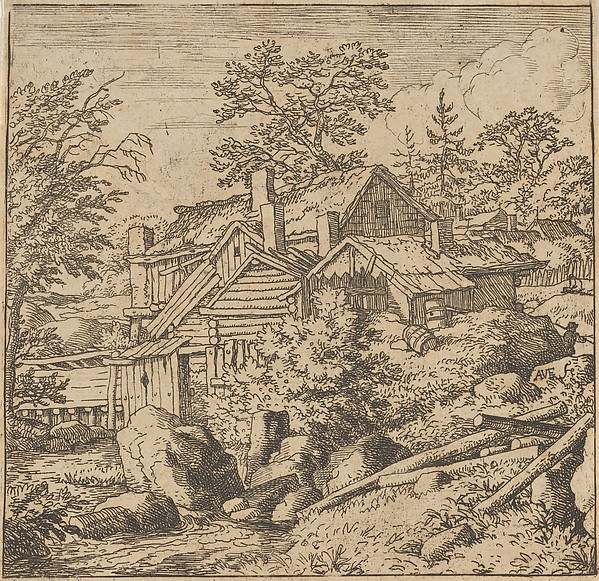 Allart van Everdingen, The Hamlet on the Mountain Side