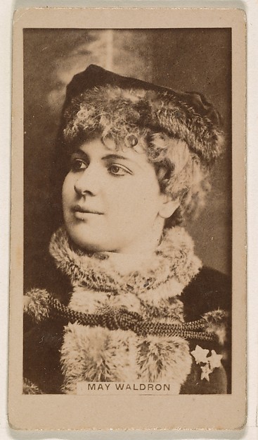 Kinney Brothers Tobacco Company, May Waldron, from the Actresses series (N245) issued by Kinney Brothers to promote Sweet Caporal Cigarettes