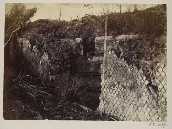 Parker, John Henry, Houses - Remains of the Thermae of Sura (?), of the time of Trajan, built diagonally against the Wall of the Kings, on the Aventine.