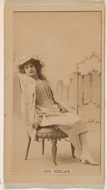 Kinney Brothers Tobacco Company, Lilie Sinclair, from the Actresses series (N245) issued by Kinney Brothers to promote Sweet Caporal Cigarettes