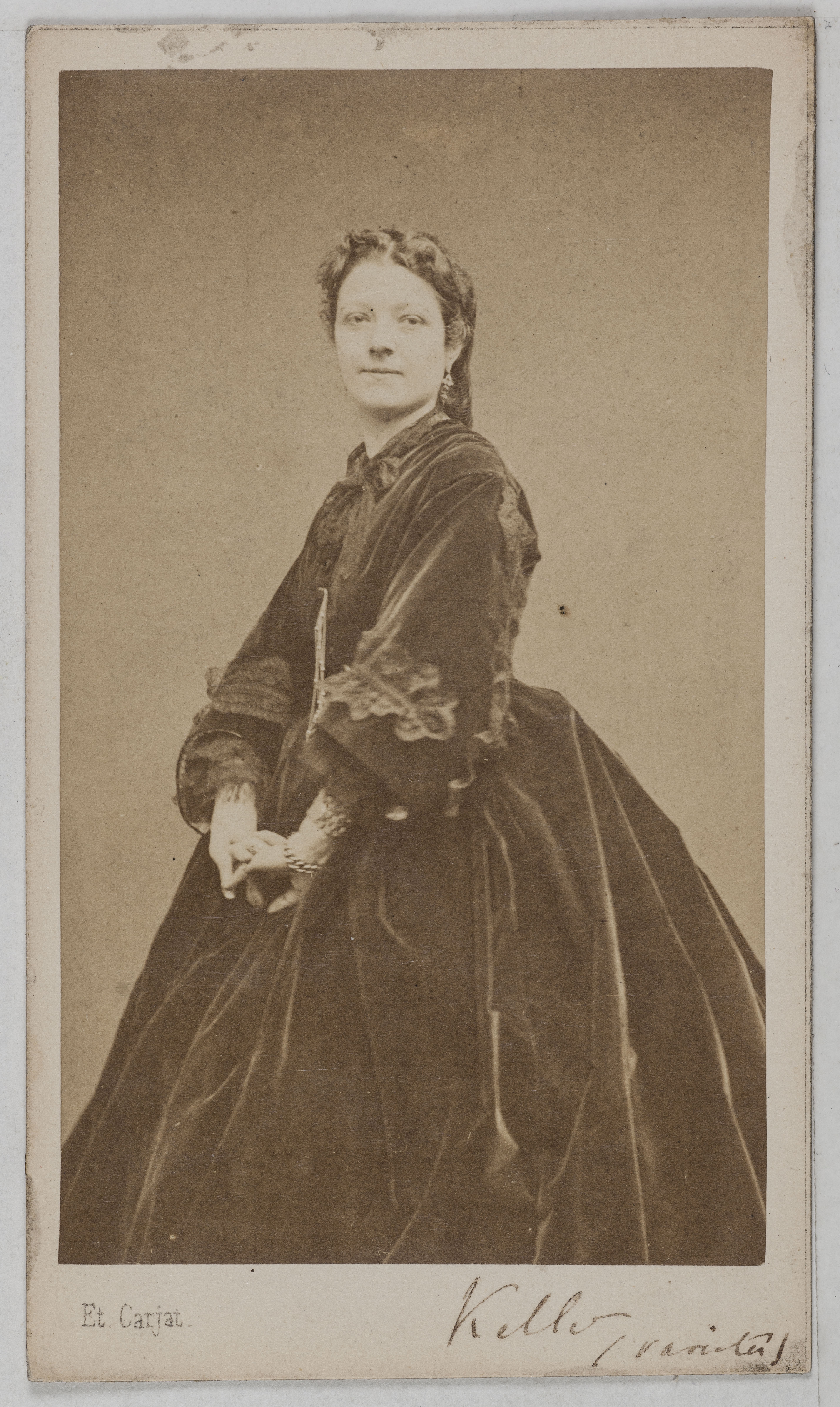 Etienne Carjat, Portrait d'Honorine Keller (sœur d'Emilie Keller), (actrice au théâtre des Variétés)