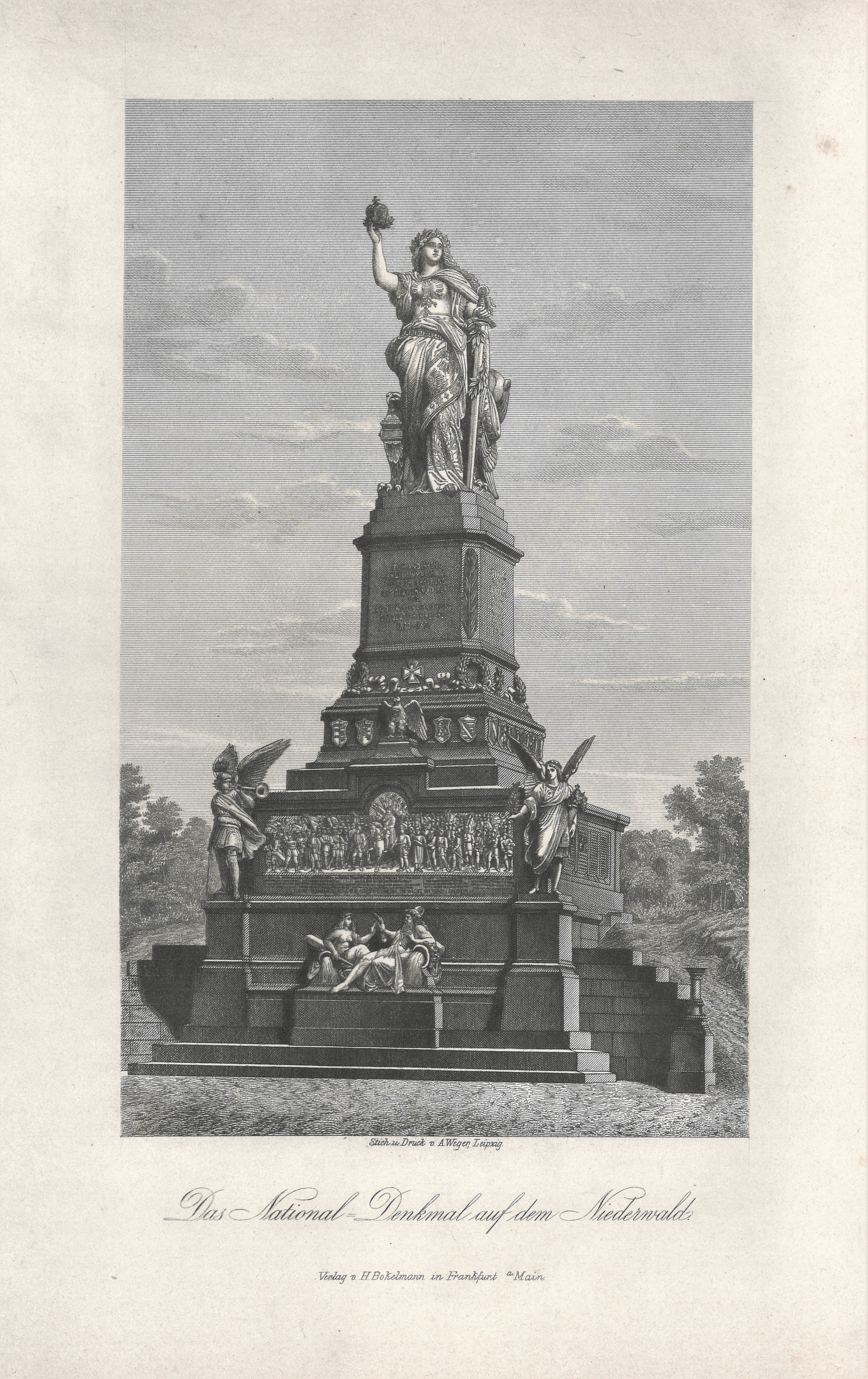 August Weger, Rüdesheim am Rhein (Hessen-Nassau): Niederwalddenkmal