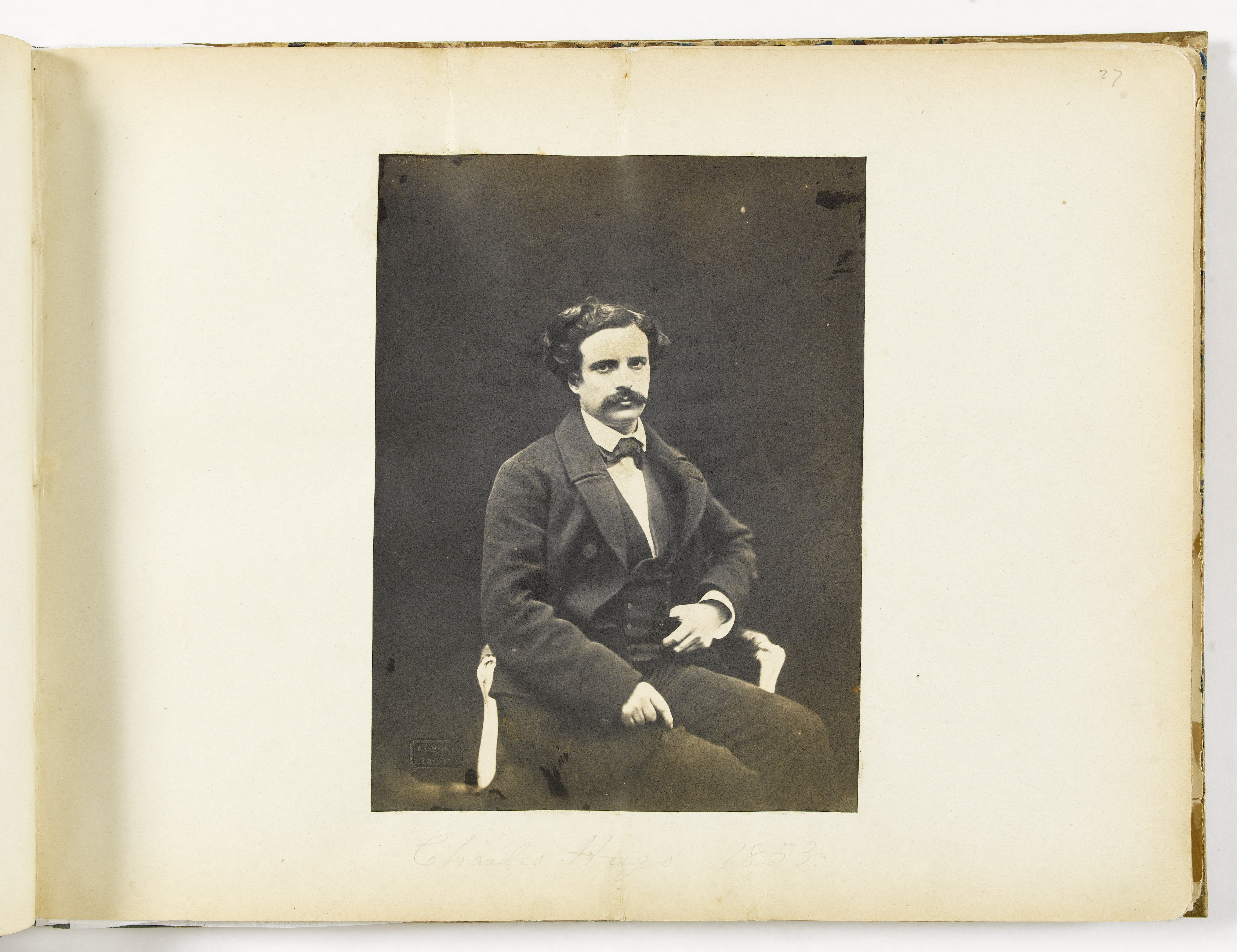 Edmond Bacot, Album Asplet folio 27, portrait de Charles Hugo