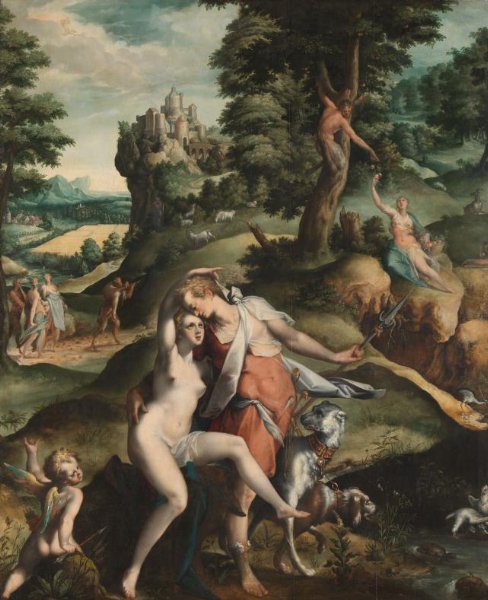 Bartholomeus Spranger, Venus and Adonis