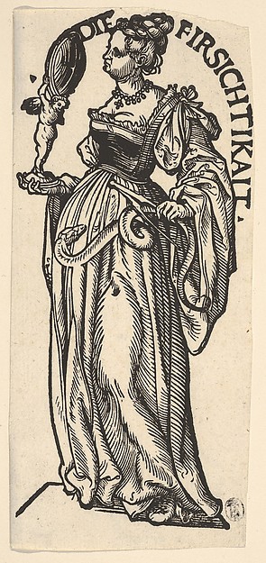 Hans Burgkmair, Prudence (Die Firsichtikait), from "The Seven Virtues"