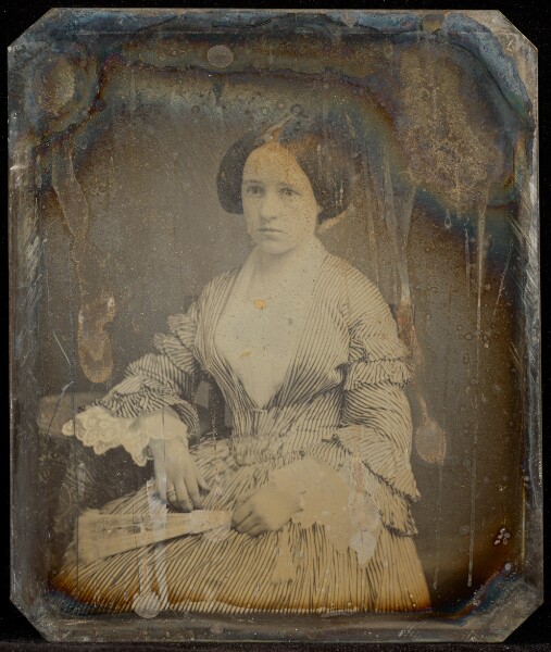Jacob Byerly, [Portrait of a Woman Holding a Fan]
