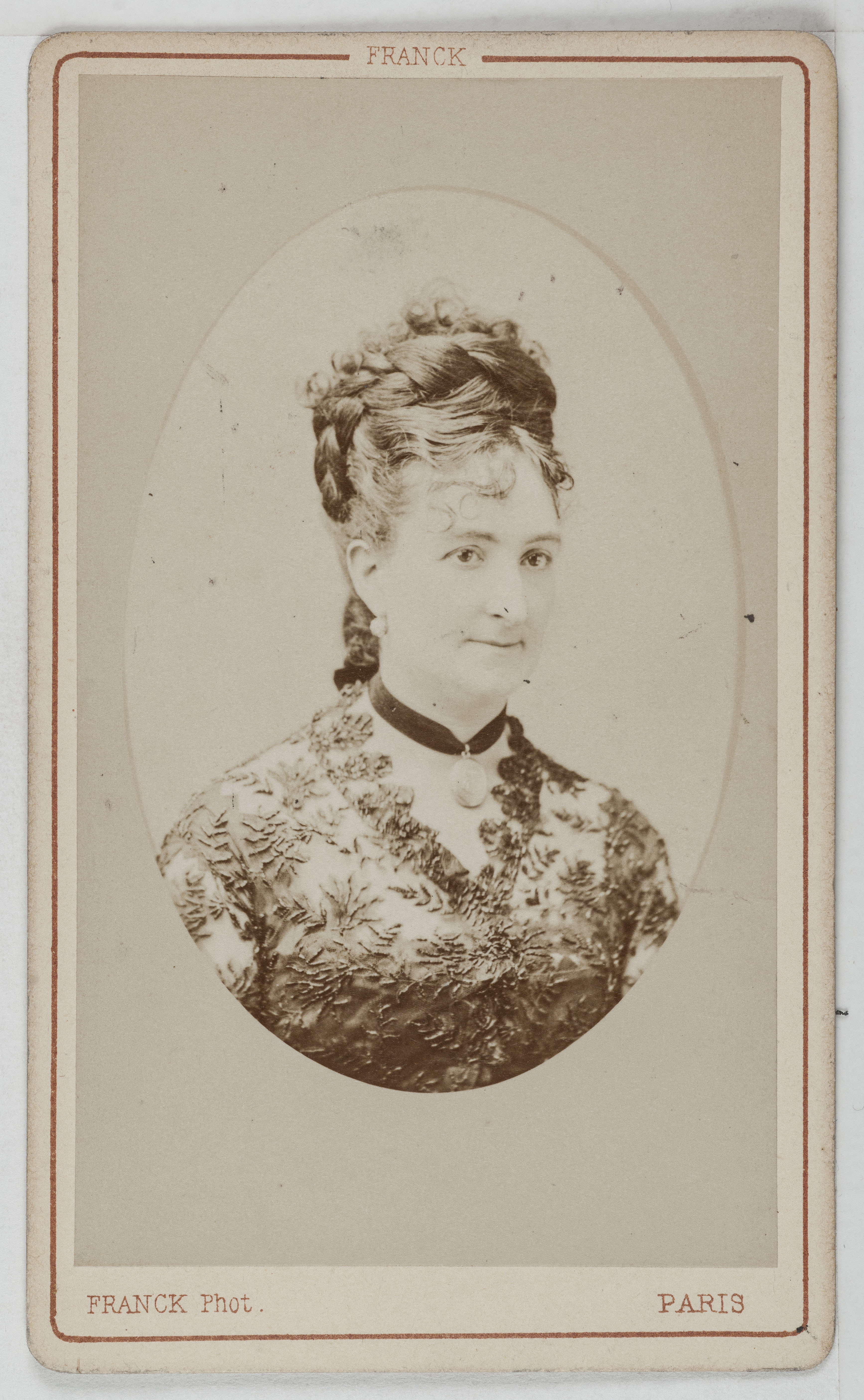 Franck, Portrait de Parent, danseuse au Théâtre des Bouffes Parisiens et au Théâtre de la Porte Saint Martin.