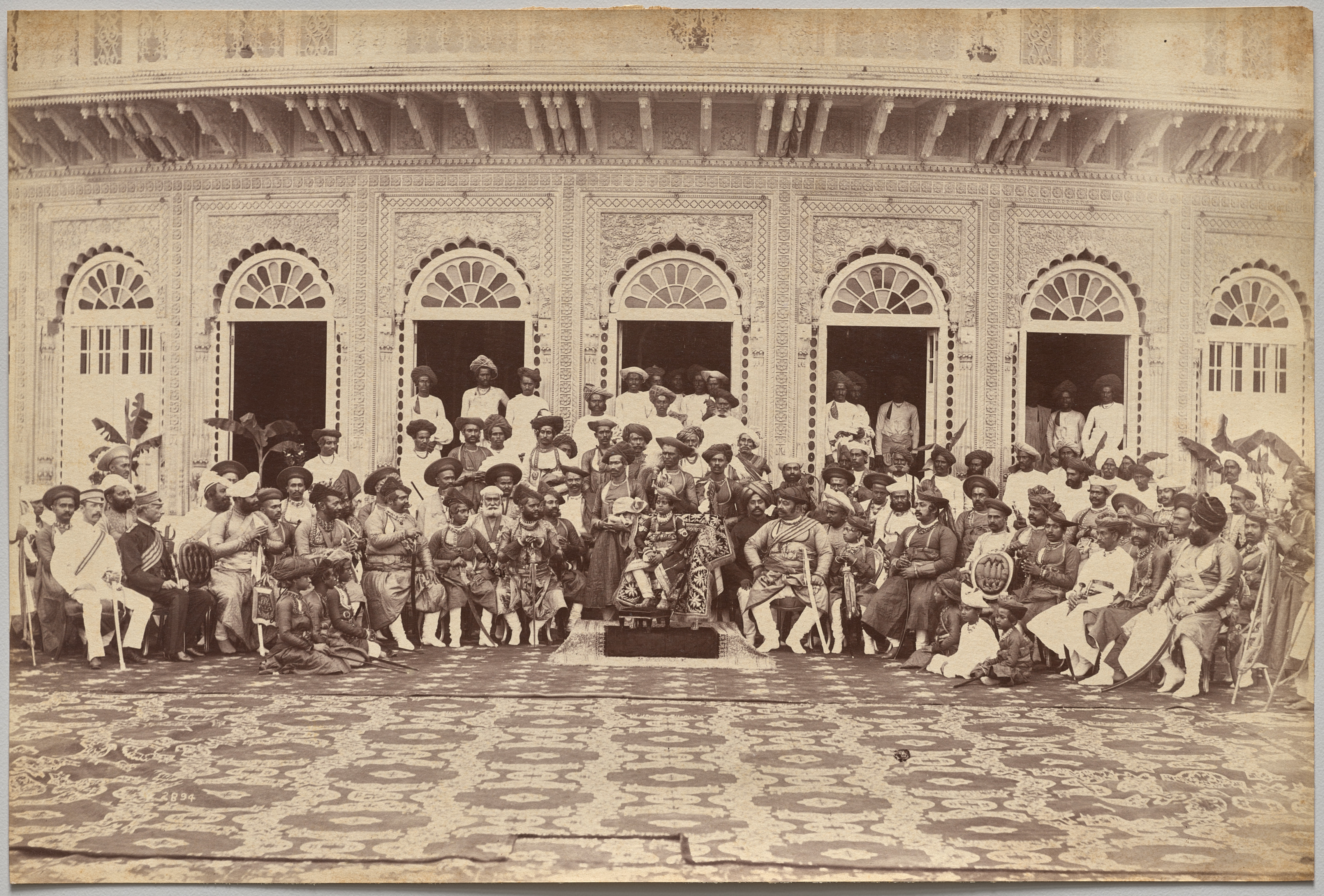 Raja Deen Dayal, Maharaja of Scindia, nobles, and high officials, Gwalior