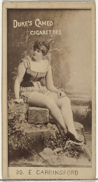 W. Duke, Sons & Co., Card Number 39, E. Carringford, from the Actors and Actresses series (N145-4) issued by Duke Sons & Co. to promote Cameo Cigarettes