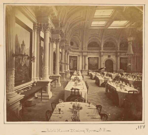 Carleton Watkins, Lick House Dining Room, S. F.