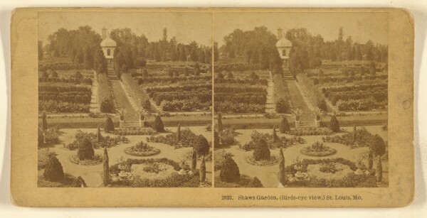 Benjamin West Kilburn, Shaws Garden, (Birds-eye view,) St. Louis, Mo.