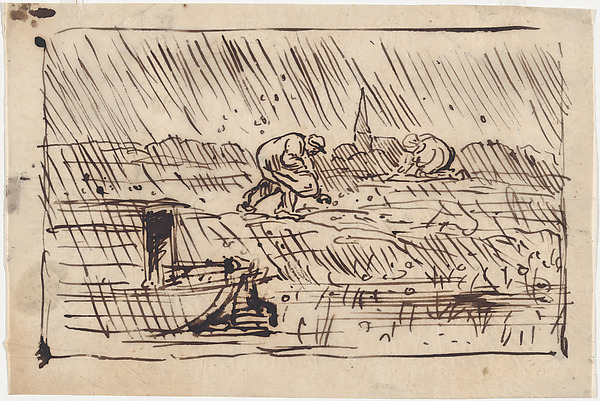 Charles-François Daubigny, Gleaners in the Hail