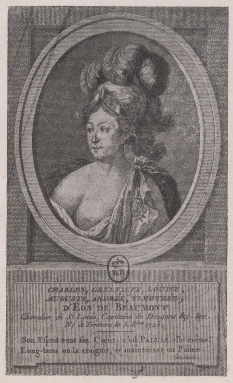 Unknown artist, Abbildung von Chevalier d‘Éon (1)