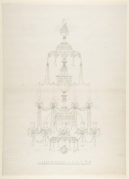 Anonymous, French, 18th century, Design for a Chandelier