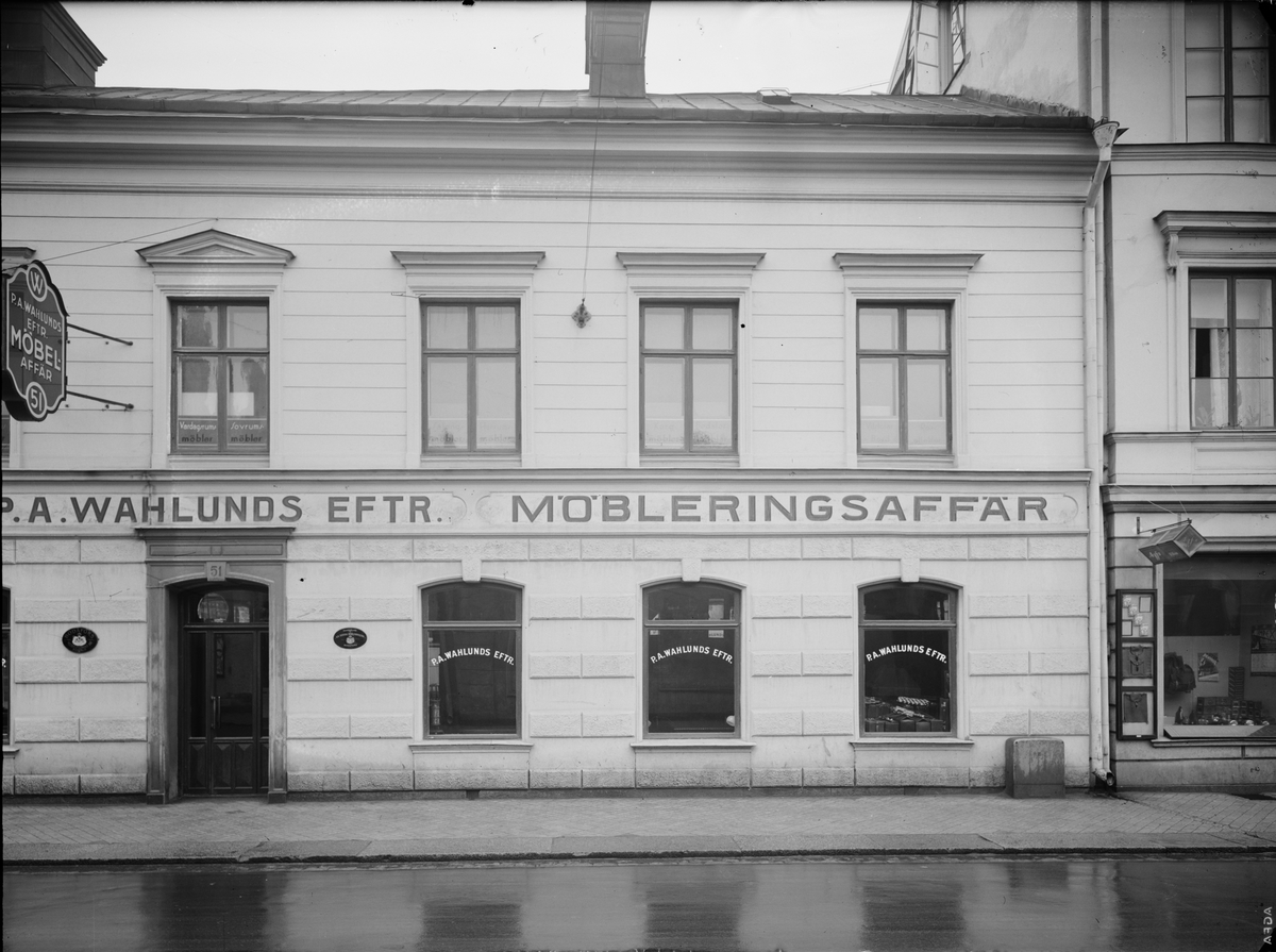 Paul Sandberg, The furniture store P A Wahlund Eftr, Kungsgatan 51, Sala district, Uppsala 1935