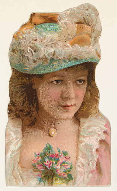 W. Duke, Sons & Co., Actress wearing floral bouquet at neckline, from Stars of the Stage, Fourth Series (N132) issued by Duke Sons & Co. to promote Honest Long Cut Tobacco