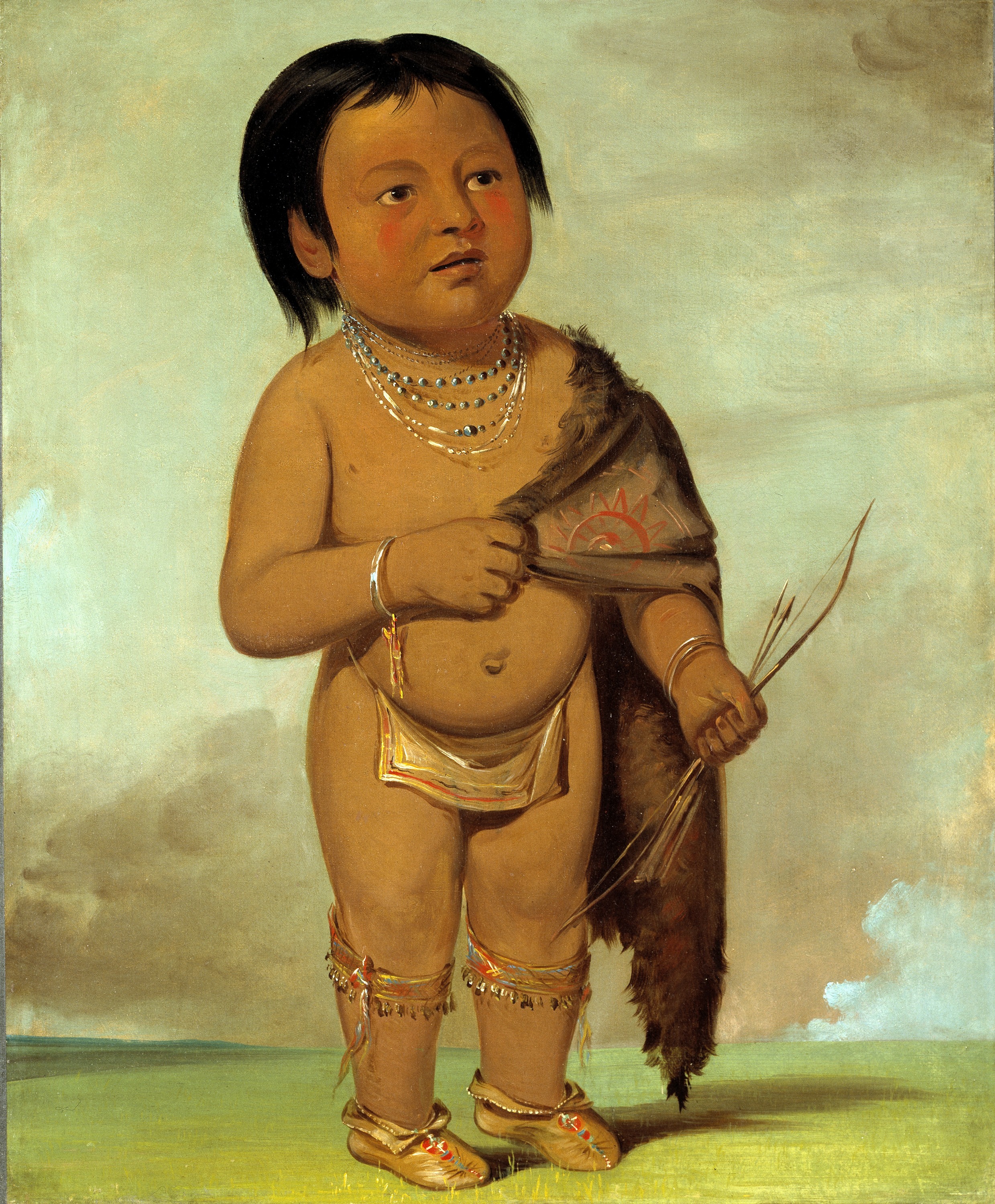 George Catlin, Tcha-aés-ka-ding, Grandson of Buffalo Bull's Back Fat