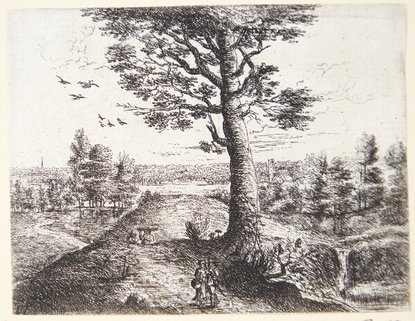 Philips Augustijn Immenraet, Vej gennem et landskab med gående figurer