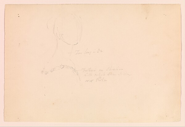 Thomas Sully, Study of Queen Victoria's Neckline (Study for Portrait of Queen Victoria)