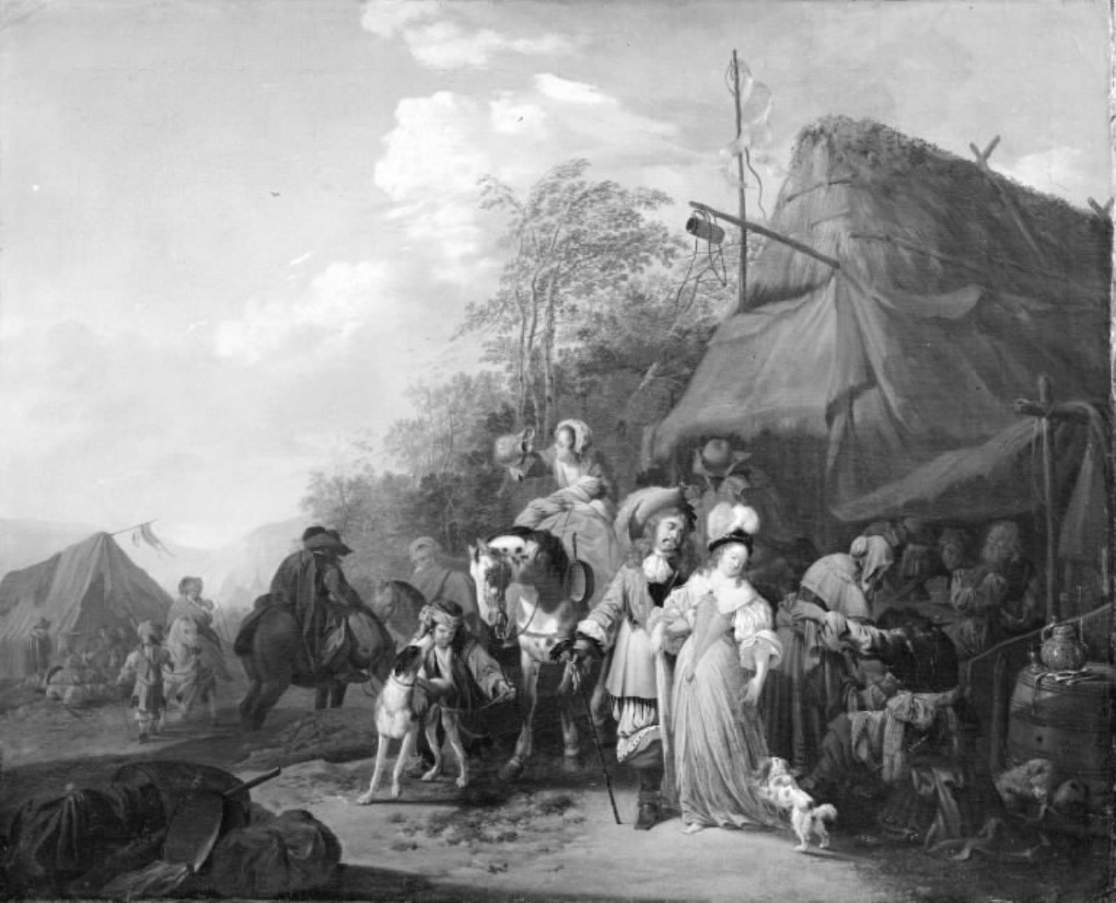Johann Heinrich Roos, En lejr