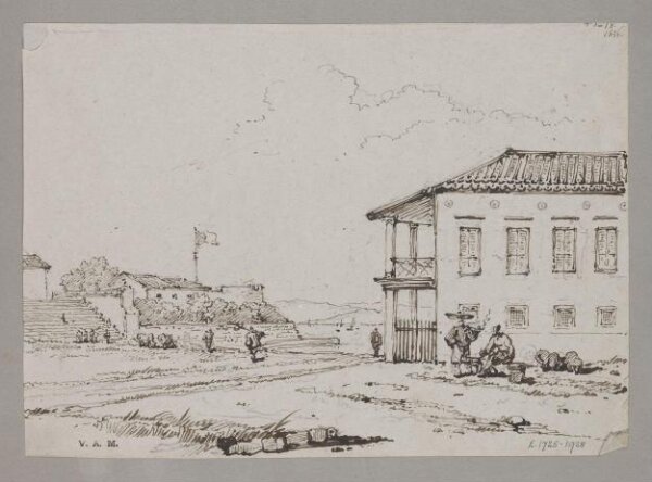 George Chinnery, Mr. Whiteman's house and Franciscan Fort, Macao