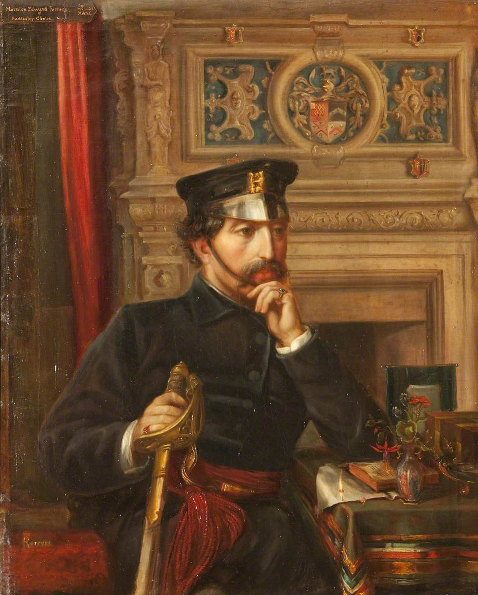 Rebecca Dulcibella Orpen, Captain Marmion Edward Ferrers in the uniform of the Warwickshire Militia