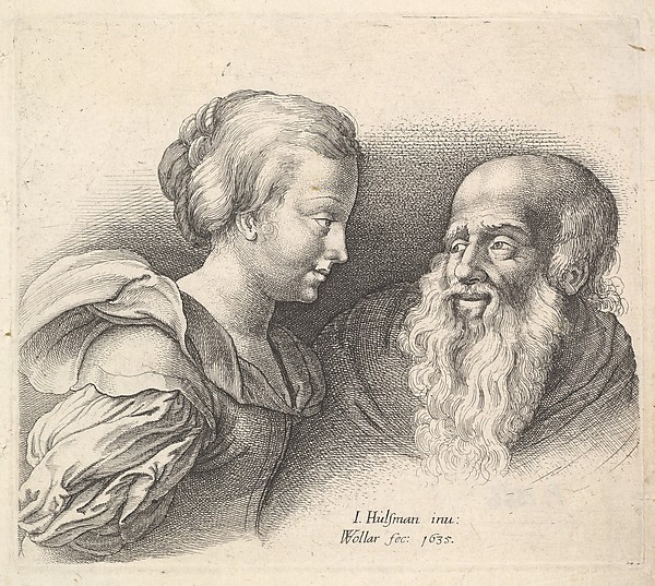 Wenceslaus Hollar, An Old Man and a Girl